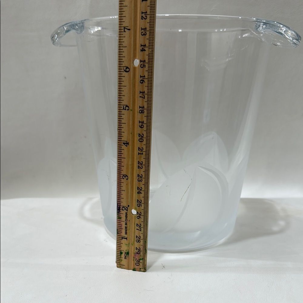 Florence Cristal D Arques Durand 24% Lead Frosted Champagne Wine Bucket Bar - Picture 14 of 16